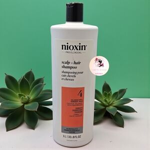 Nioxin Scalp + Hair Shampoo System 4 Color Safe 1 L/33.8 FL OZ New Sealed